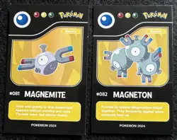 MAGNEMITE X MAGNETON EVOLUTION - POKEMON KANTO CCG POKEDEX BLACK RE-EDITIONS - Image 1