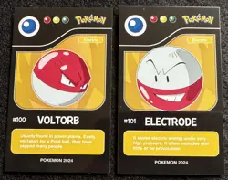 VOLTORB X ELECTRODE EVOLUTION - POKEMON KANTO CCG POKEDEX BLACK RE-EDITIONS - Image 1