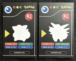 CLEFAIRY X CLEFABLE EVOLUTION - POKEMON KANTO CCG POKEDEX BLACK RE-EDITIONS - Image 2