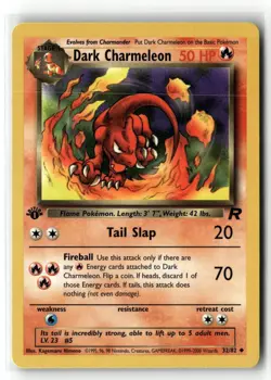 Dark Charmeleon 32/82 Uncommon Team Rocket Pokemon 1st Edition NM/M - Image 1