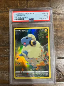 POKEMON 2023 SWSH Crown Zenith Full Art MAREEP #GG34 PSA 9 Mint RARE - Image 1