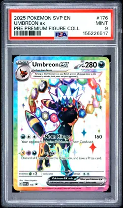 Umbreon Ex Pokemon Svp En-Sv Black Star Promo 176 NM PSA 9 - Image 1