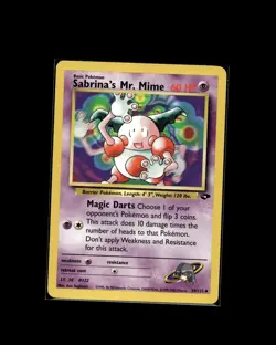 Sabrina's Mr. Mime 59/132 U Gym Challenge Pokemon WOTC 2000 EN LP - Image 1