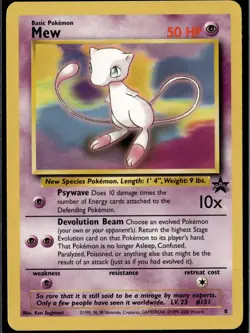 Mew 8 Promo Wizards Black Star Promos Pokemon 1999 EN LP FALSE - Image 1