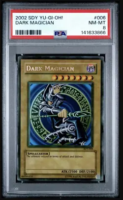 PSA 8 DARK MAGICIAN FADED SDY-006 STARTER DECK YUGI YUGIOH 2002 ENGLISH - Image 1