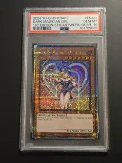Yugioh Dark Magician Girl (Quarter Century) (A) RA03-EN123 PSA 10 GEM MINT - Image 1