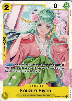 Kouzuki Hiyori OP06-106 Super Rare Wings of the Captain One Piece Near Mint - Image 1