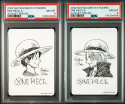 PSA8 Monkey D. Luffy Shanks Set Natsukomi W Sticker One Piece ONE PIECE Eiichiro - Image 1