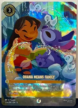 Disney Lorcana - Winterspell - Ohana Means Family - ENCHANTED 222/204 - Image 1