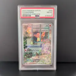 2023 Pokemon Charmander 044 Obsidian Flames ETB Promo PSA 8 Graded SV Black Star - Image 2