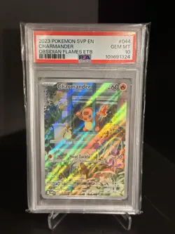 2023 Pokemon SV Black Star Promo Charmander Obsidian Flames ETB PSA 10 #044 - Image 1