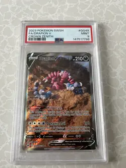 PSA 9 MINT DRAPION V Galarian Gallery GG49/GG70 Crown Zenith 2023 Pokemon TCG - Image 1