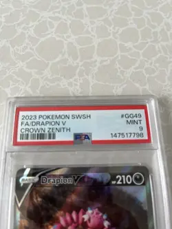PSA 9 MINT DRAPION V Galarian Gallery GG49/GG70 Crown Zenith 2023 Pokemon TCG - Image 2