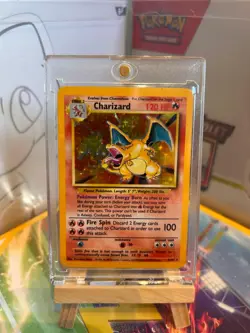 Pokemon TCG Charizard 004/102 Base Set Holo Unlimited Rare 1999. HARSH LP - Image 1