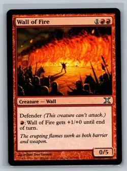 Magic The Gathering 10th Edition Wall of Fire #247/383 MTG TCG CCG Tenth - Image 1