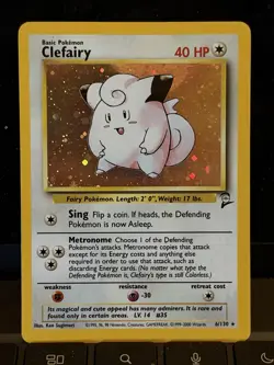 Clefairy 5/102 Base Set Unlimited Holo Rare Pokemon TCG Vintage 1999 WoTC LP - Image 1