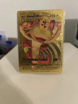 Pokemon- Meowth VMAX HP300 Gold Foil - Card V-Max - fan art card - Image 3
