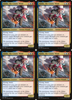 4x MTG 2018 ADELIZ - LEGENDARY CREATURE UNCOMMON - MAGIC CARD x4 copies - Image 1