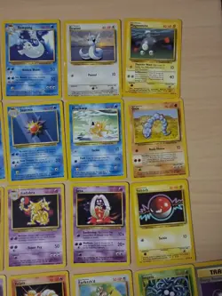 Vintage Pokemon 57 Cards Base Set Only No Duplicates Lot Moderate To Heavy Play - Image 4