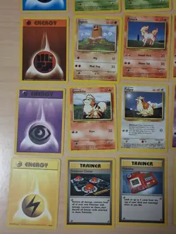 Vintage Pokemon 57 Cards Base Set Only No Duplicates Lot Moderate To Heavy Play - Image 5