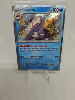 Pokemon TCG Shiny Slowbro Holo Rare Card Paldean Fates 117/091 - Image 1