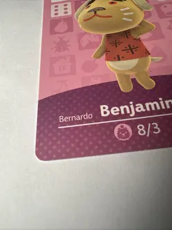 084 Benjamin Amiibo Card 084 Series 1 Animal Crossing Nintendo Switch NA Region - Image 3