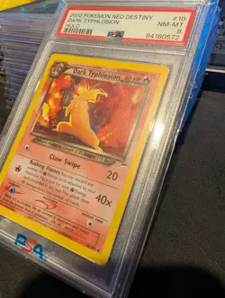 Pokemon PSA 8 NM-MINT 2002 Dark Typhlosion Neo Destiny Holo Card - Image 4