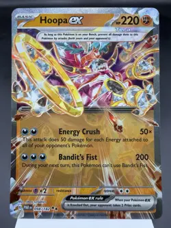 Hoopa ex 098/182 - Ultra Rare Holo - Paradox Rift Pokemon Card NM - Image 1