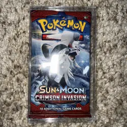 Pokemon 2017 Sun and Moon Crimson Invasion Factory Sealed Pack 10 Cards - Image 1