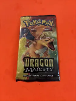 Pokemon TCG Dragon Majesty Booster Pack 10 Cards Sealed Charizard Art - Image 1