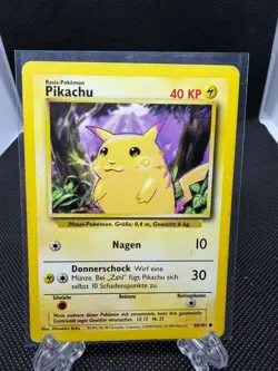 PIKACHU - 58/102 - Base Set - Pokemon Card Yellow Cheeks - Image 1
