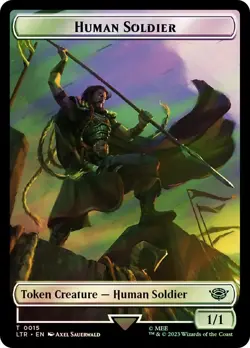 MTG SURGE FOIL {Food Token} (#022) // {Human Soldier Token} (#015) - The Lord - Image 2