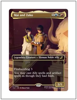 Mai and Zuko, Non-Foil, Borderless Art, Avatar, MTG NM - Image 1