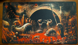 Seb McKinnon Damnation Playmat Kickstarter Signed Stitched - Image 1