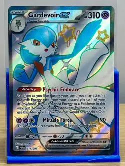 Pokemon TCG Gardevoir ex 217/091 SV Paldean Fates Shiny Ultra Rare Holo Eng - Image 1