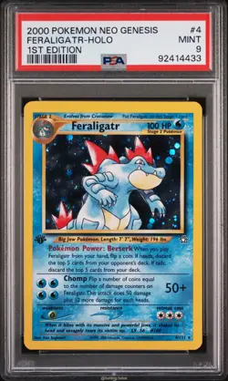 Feraligatr 4/111 PSA 9 1st Edition Neo Genesis Pokemon - Image 1