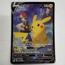 The Pokemon Company Pokemon TCG Pikachu V Holo Ultra Rare TG16/TG30 190 HP EN - Image 1