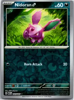 Nidoran M 032/165 Common 151 Pokemon Reverse Holo Near Mint - Image 1