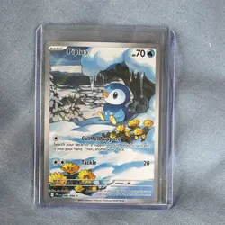 Pokemon Piplup 098/094 Me02: Phantasmal Flames Illustration Rare Holo 70 HP - Image 1