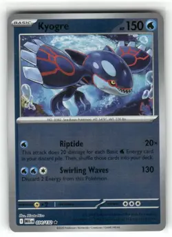 Kyogre 034/132 Reverse Holo Mega Evolution Pokemon TCG - Image 1