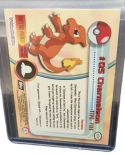 Charmeleon #5 Black Topps Logo Foil 1999 Topps Pokemon TV Animation Ships FREE - Image 2