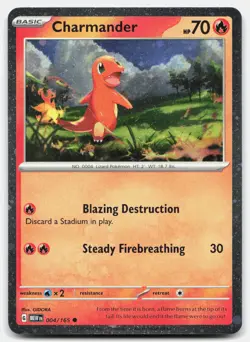 Charmander Promo (Cosmo Holo) 151 004/165 NM/M Pokemon Holo - Image 1