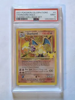 PSA 9 Pokemon Charizard 4/102 Celebrations Classic Collection - Image 1