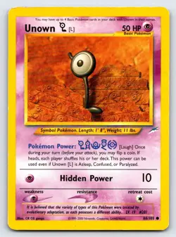 Unown [L] 86/105 Common Neo Destiny Pokemon Moderately Played - Image 1
