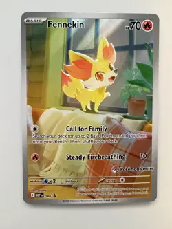 Fennekin Promo 080 - Pokemon Center Stamp - NM - Exclusive - Image 1
