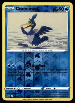 Cramorant 028/072 Uncommon Shining Fates Pokemon Reverse Holo Near Mint - Image 1