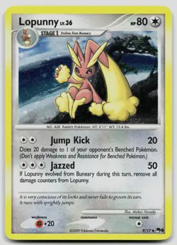 Lopunny 9/17 POP Series 9 Holo Pokemon LP - Image 1