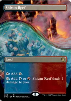 Dominaria United #380 Shivan Reef (Borderless) Magic The Gathering MTG Rare - Image 1