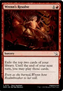 March of the Machine #173 Wrenn's Resolve Magic The Gathering MTG Common - Image 1