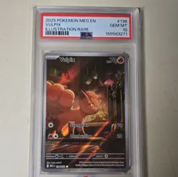 Pokemon TCG 2025 MEG EN Vulpix Illustration Rare Holo 138/132 PSA 10 - Image 1
